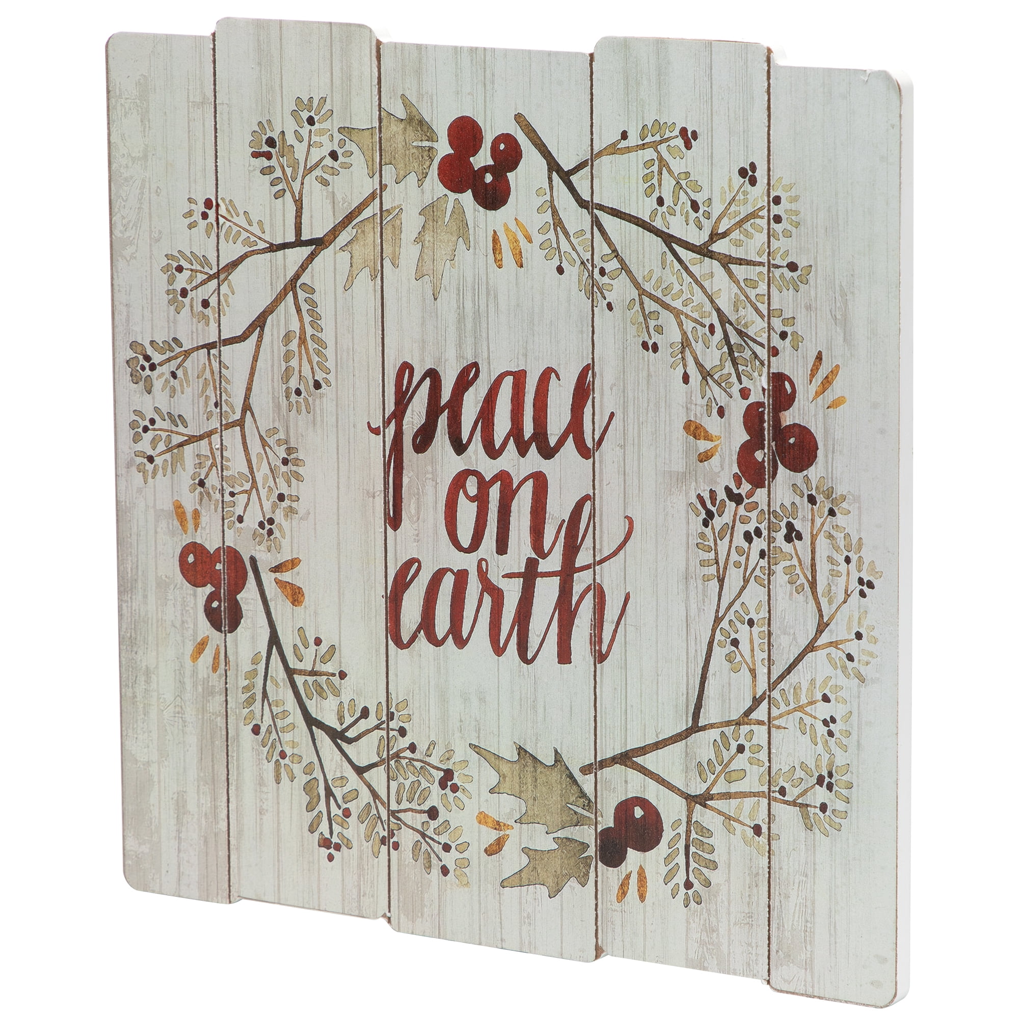Northlight Peace on Earth Christmas Wall Sign - 12"