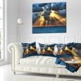 thumbnail image 2 of Designart Fight Between Dark and Light - Landscape Printed Throw Pillow - 16x16, 2 of 4