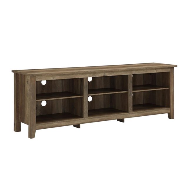 Pemberly Row Meuble Télé de 70 Pouces Console de Rangement en Chêne Rustique