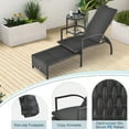 thumbnail image 6 of Spaco Patio Lounge Chair, Patio Chaise Lounge Outdoor Rattan Lounge Chair with Retractable Ottoman, 6 of 7