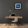 thumbnail image 3 of Wild Apple Portfolio 15x15 Black Ornate Wood Framed with Double Matting Museum Art Print Titled - Sailing Ships V Indigo, 3 of 4