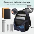 thumbnail image 4 of KUIFORTI Blue Reading Axolotl Children's Backpack 17 Inch Fashion Kids Bookbag with Adjustable Straps for Elementary Primary Middle Back to School Supplies for Teens, 4 of 7