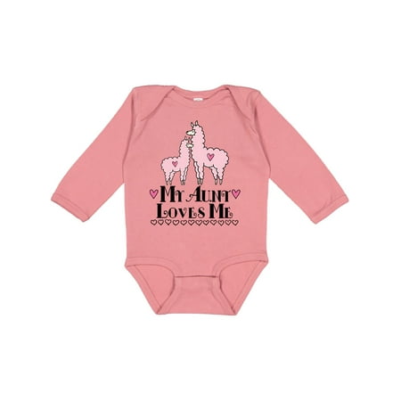 

Inktastic Llama Aunt Loves Me Girls Girls Long Sleeve Baby Bodysuit