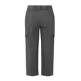 thumbnail image 5 of Avtoify Womens Pants Casual Solid Elastic Waist Pockets Full Length Capris, 5 of 6