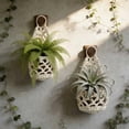 thumbnail image 4 of Macrame Plant Hanger, Handwoven Cotton Rope Wall Hanging Plant Holder with Hook, Boho Home Decor for Indoor Plants, Hanging Basket Gift for Plant Lovers, 1 Pcs, 5.11x9.44", 4 of 9