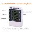 thumbnail image 5 of 2X Temporizador Digital 100 Horas Triple Cuenta Atrás / Arriba Temporizador de Reloj Cocina Temporizador de Cocina con Pantalla LCD Soporte Magnético de Alarma Fuerte, 5 of 5