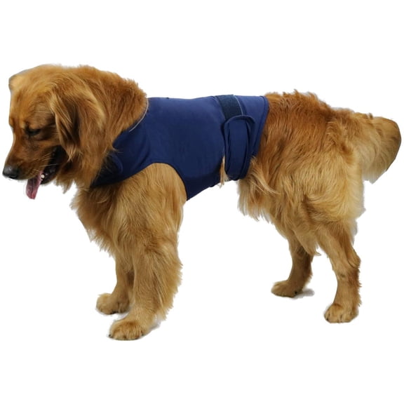 Comfort Dog Anxiety Relief Coat, Dog Anxiety Calming Vest Wrap for Thunderstorm,Travel,Vet Visits,Separation Anxiety Relief for Dogs (L. Navy)