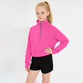 thumbnail image 2 of BLVB Girls Sweatshirts Half Zip Pullover Long Sleeve with Pocket and Thumb Hole Casual Fashion Fall Winter Clothes for Kids 5-14Y, 2 of 4
