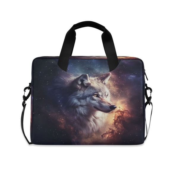 16" Laptop Tote Bag Laptop Sleeve Case Computer Briefcase for Work & Travel Majestic Wolf
