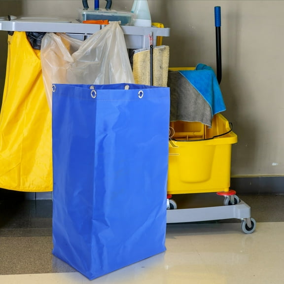 UPOUART Cleaning Bag With Detachable Trolley Large Capacity Cloth Rectangular 70.8X14.9In For Utility Carts 1Pack