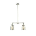 thumbnail image 3 of 209-OB-G53 Innovations Lighting Bell - 2 Light Island In Traditional Style-10 Inches Tall and 21 Inches Wide-Oil Rubbed Bronze Finish-Light Smoke, 3 of 7