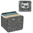 thumbnail image 1 of Bac de rangement pliable à 1 compartiment, noir et blanc Paisley, 1 of 1