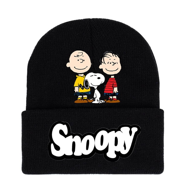 Gorro de invierno de punto Snoopys Anime para niños y adultos