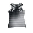 thumbnail image 2 of Kidsy Baby Toddler Girls Striped Peruvian Cotton Tank Top 2 Years – White/Midnight, 2, 2 of 2