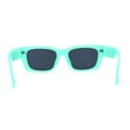 thumbnail image 2 of Classically Square Narrow Rectangle Plastic Womens Sunglasses Blue Black, 2 of 4