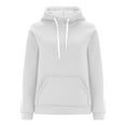 thumbnail image 2 of Htigea Women's Drawstring Hooded Sweatshirt Casual Loose Tunic Hoodies Thin Fleece Long Sleeve Pullover Tops Gray XL, 2 of 4