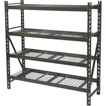 Ironton 4-Tier Storage Shelving, 77in.W x 72in.H x 24in.D