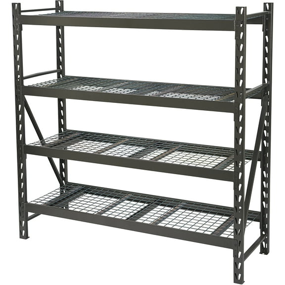 Ironton 4-Tier Storage Shelving, 77in.W x 72in.H x 24in.D