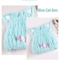 thumbnail image 4 of 2 uds toalla de microfibra de secado rápido para niños y niñas, toalla para el cabello para niños, gorro envuelto, herramienta de baño, turbante para el cabello, azul y rosa, 4 of 5