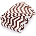 thumbnail image 4 of Internet's Best Plush Chevron Throw Blanket - Cafe (Brown) - 50 x 60", 4 of 4