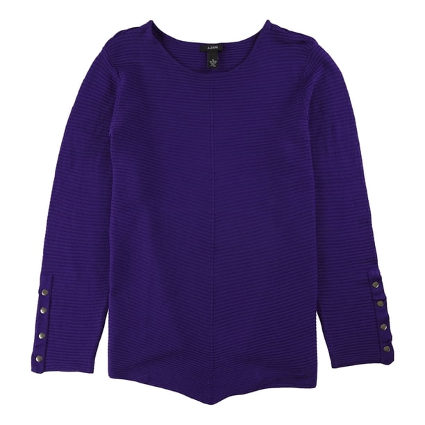 Alfani suéter con detalles a presión para mujer, morado, extragrande