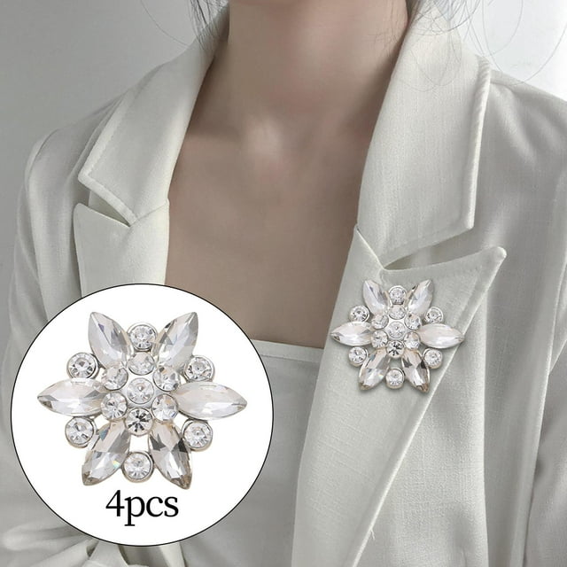 Broches decorativos de flor Macarena para manualidades plata