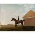 thumbnail image 2 of George Stubbs 18x15 Gold Ornate Wood Frame and Double Matted Museum Art Print Titled - Turf, with Jockey Up, at Newmarket (ca. 1766), 2 of 4