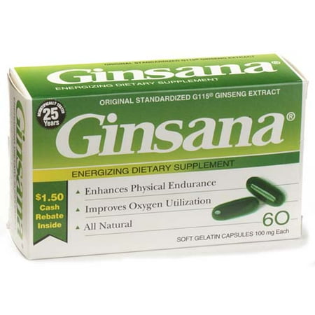 Ginsana Energizing Dietary Supplement 60-Count