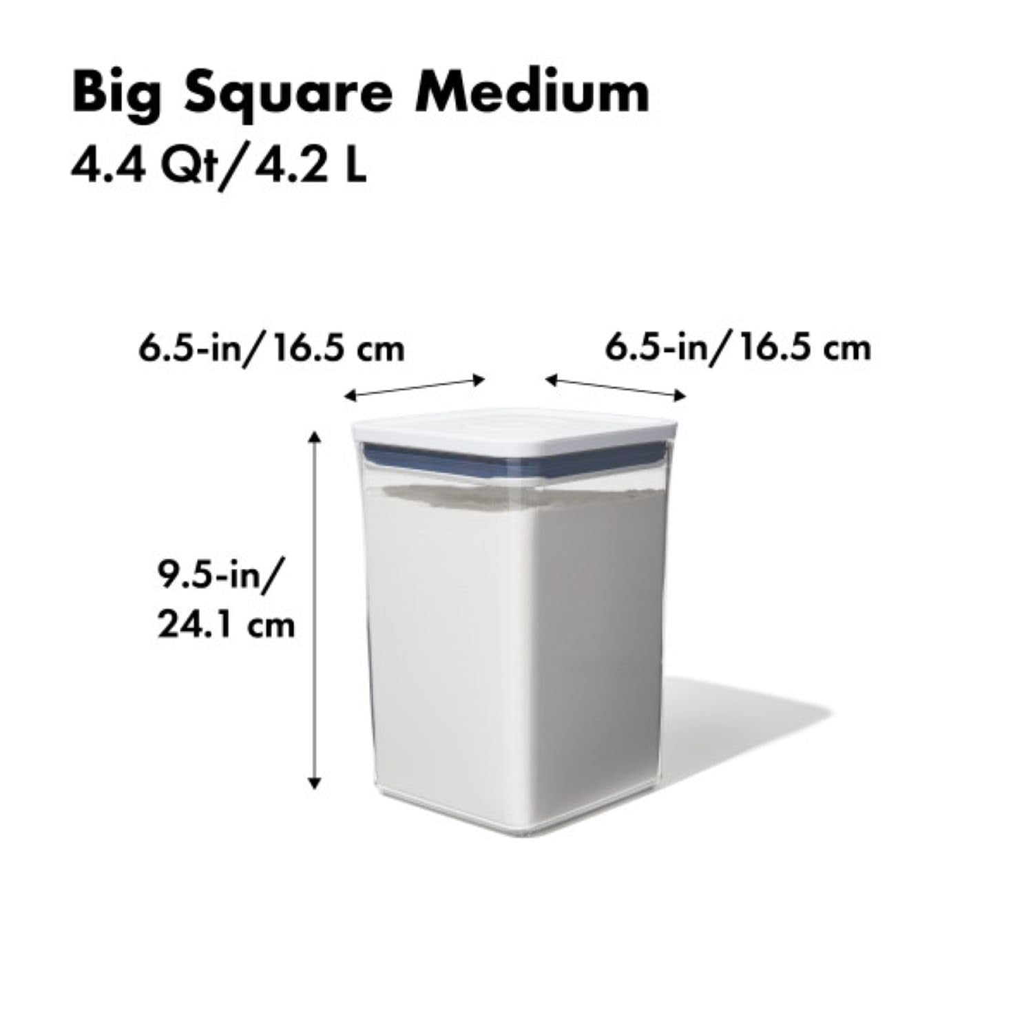 Airtight Food Storage Container, BPA-Free Plastic POP Container for Kitchen Pantry Organization4.4Qt
