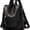 Black, variant on Versatile PU Leather Backpack for Women – Anti-Theft, 3-Way Carry & Spacious Organized Storage for Daily Use