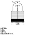 thumbnail image 4 of Candado de Acero Inoxidable Master Lock Exterior Llave Paquete de 3 Unidades, 4 of 7