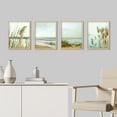 thumbnail image 3 of PixonSign Framed Wall Art California Beach Grass Ocean Horizons Posters, Set of 4 Nature Seaside Plants Serene Modern Art Realism Photography Canvas Prints for Home Decor - 8"x10" Natural, 3 of 5