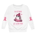 thumbnail image 4 of CUZIBR Baby Girls Halloween Crewneck Sweatshirt Pumpkin Ghost Bow Letter Graphic Pullover Long Sleeve Comfort School Tops,White,18-24 Months, 4 of 4