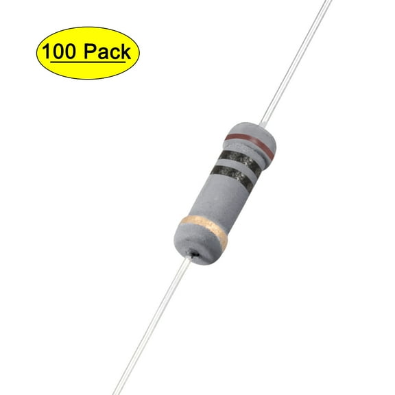 100pcs 1W 10 Ohm Carbon Film Resistor 5% Tolerance 4 Color Bands