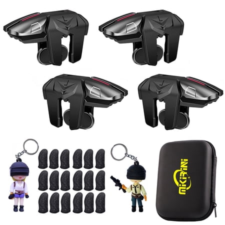 PUBG Mobile Triggers 25 in 1 Combo Kits, 4 Gaming Triggers Mobile Phone Game Controller for PUBG/Knives Out/Call of Duty/Rules of Survival, Aim & Fire Trigger for iPhone & Android Phone
