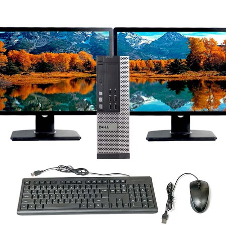 "DELL Optiplex 9020 Desktop Computer PC, Intel Dual-Core i3, 2TB HDD, 16GB DDR3 RAM, Windows 10 Home, DVD, WIFI, 22in Monitor, USB Keyboard and Mouse (Used - Like New)"