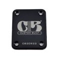 thumbnail image 1 of "Custom Built" Engraved Guitar Neck Plate - Standard 4 Bolt Style - Chrome, Gold or Black, 1 of 4