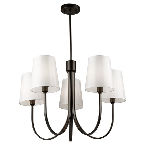 SC13335BK-Artcraft Lighting-Rhythm - 5 Light Chandelier In Traditional Style-19.7 Inches Tall and 27.6 Inches Wide-Black Finish