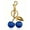 Blue, variant on Soda Candy Cherry Bag Charm Purse Cute Keychains for Women Car Keyrings Leather Handbags Made of Metal Hardware and Glittering Resin