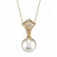 thumbnail image 1 of 14K Gold 10mm White South Sea Cultured Pearl & Diamond Ava Pendant Necklace, 1 of 7