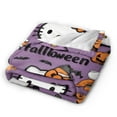 thumbnail image 4 of Halloween Hello Kitty Cozy Blanket Stylish Pirate Print Versatile Soft Throw for Air Conditioned Rooms Bed & Lounge 30x40 H-9, 4 of 5