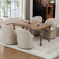 thumbnail image 4 of Kidol & Shellder Modern Swivel Accent Chair with Solid Wood Frame & Boucle Fabric Multi-Use Dining Chair, Vanity Makeup Seat - Easy Assembly Upholstered Chair, Oatmeal 2PCS, 4 of 6