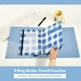 thumbnail image 3 of FORMRS 2 Pack Pencil Pouch for 3 Ring Binder with Clear Window Zipper Case, Blue Plain, 3 of 6