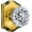 Antique Brass-Rosette, variant on Glass Door Knobs, Polished Chrome Crystal Door Knobs Interior with Lock, Modern Glass Bedroom Bathroom Interior Doorknobs, Crystal Privacy Door Knob, 1 Pack