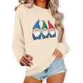 thumbnail image 2 of Xdegoge Christmas Sweatshirts for Women Plus Size Crew Neck Long Sleeve Tops Xmas Tree Graphic Shirts Merry Christmas Party Outfit Holiday Shirts, Khaki XL, 2 of 6
