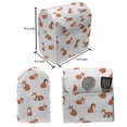 thumbnail image 4 of Fox Stand Mixer Cover, Hand Drawn Funny Fox Playing Peekaboo Sleeping and Sitting Cartoon Animal Pattern, Kitchen Appliance Organizer Bag Cover with Pockets, 5 Quarts, Orange White, by Ambesonne, 4 of 4