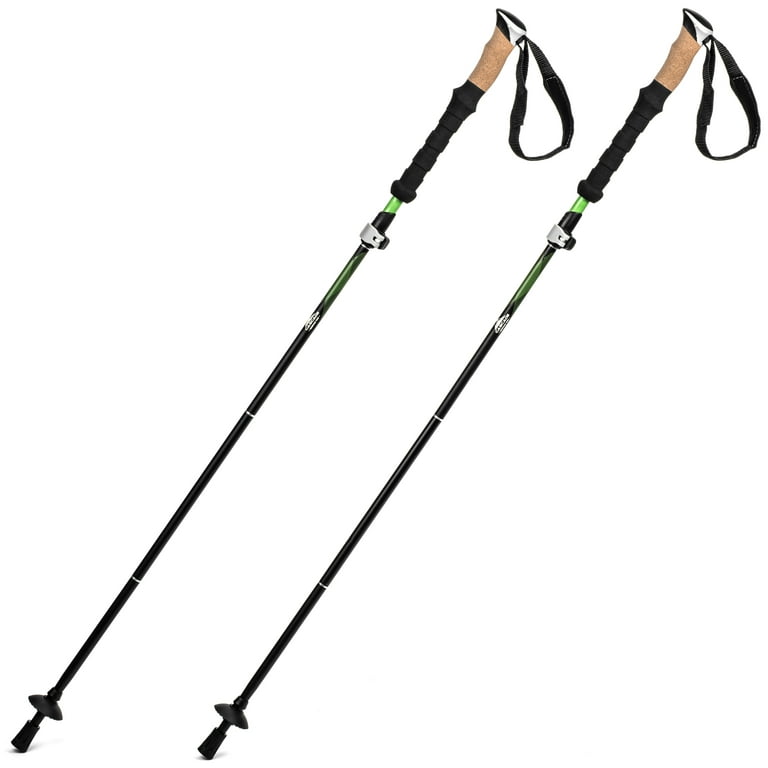 Cascade Mountain Tech Folding Aluminum Quick Lock Trekking Poles Product Length 44 Blue Walmart