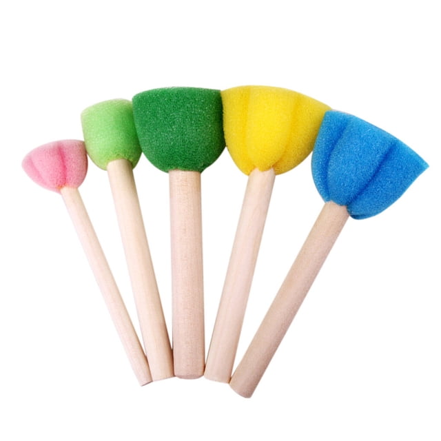 Vogacara 5 uds esponja elástica para pintar niños acuarela Doodle dibujo cepillo sello chico juguete educativo DIY pintura esponja Juguetes Educativos