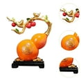 thumbnail image 6 of deevoka Chinese Gourd Statue Adornment Feng Shui Figurine for Cabinet Mantel Balcony Orange, 6 of 9