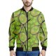 thumbnail image 2 of Chaquetas con gráficos de pelota de tenis de moda para hombre, chaqueta bomber deportiva para exteriores de manga larga para primavera y otoño, abrigos sencillos e informales holgados, 2 of 4